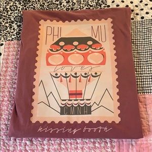 Phi Mu long sleeve comfort colors T-shirt